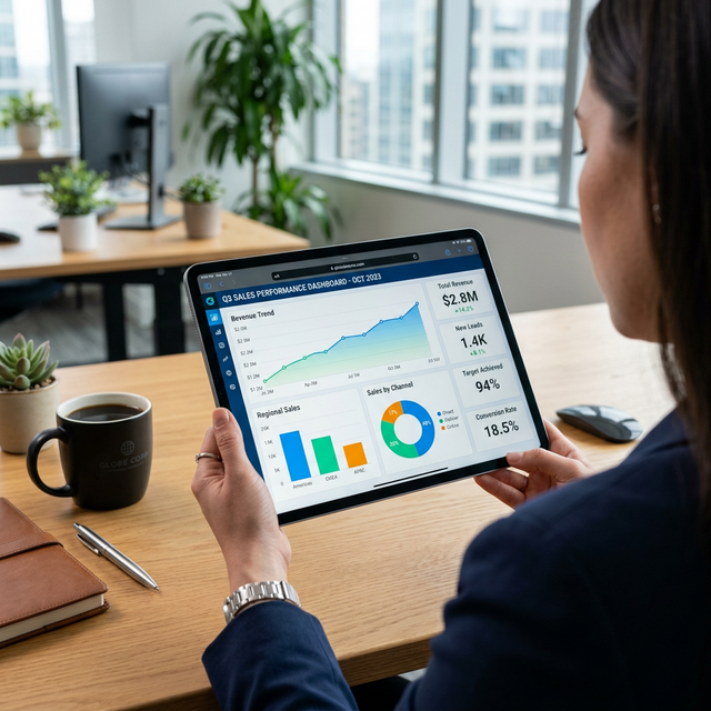 Beispiel eines modernen Business Dashboards für SaaS Web Apps